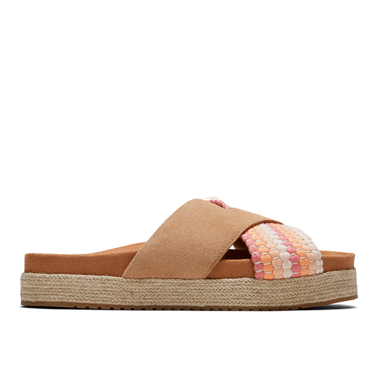 TOMS Paloma Slide - Tan/Multi - WMNS