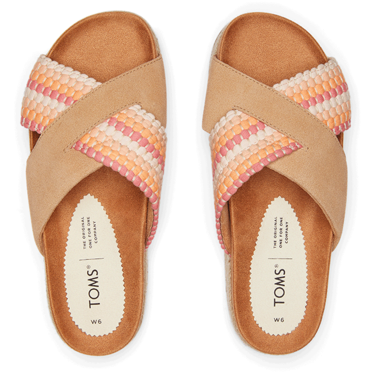 TOMS Paloma Slide - Tan/Multi - WMNS