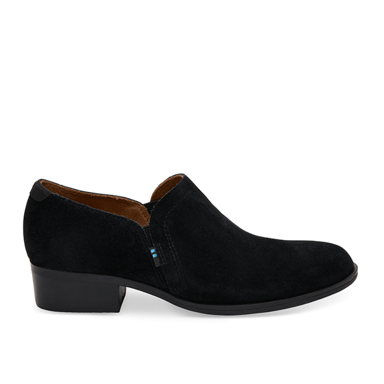 TOMS Shaye Slip on Leather Shoetie - Black - WMNS