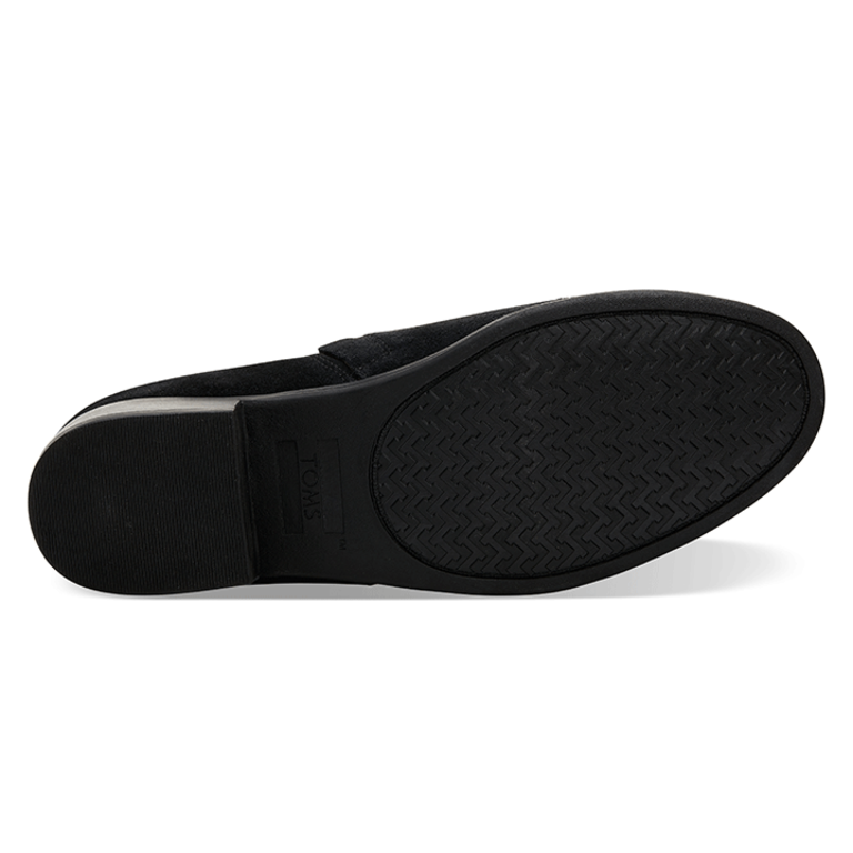 TOMS Shaye Slip on Leather Shoetie - Black - WMNS