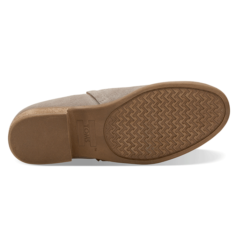 TOMS Shaye Slip on Leather Shoetie - Taupe - WMNS