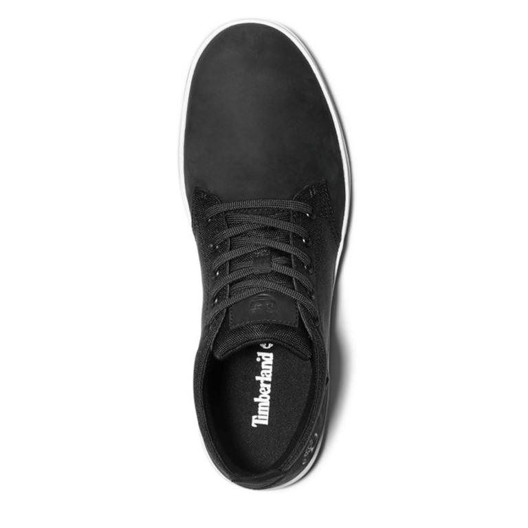 Timberland Davis Square Chukka Leather - Black on White - MNS