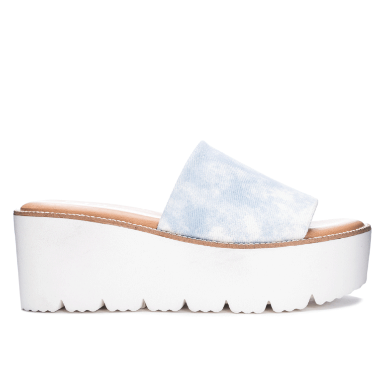 Dirty Laundry Pivot Platform Slide - Sky Blue - WMNS