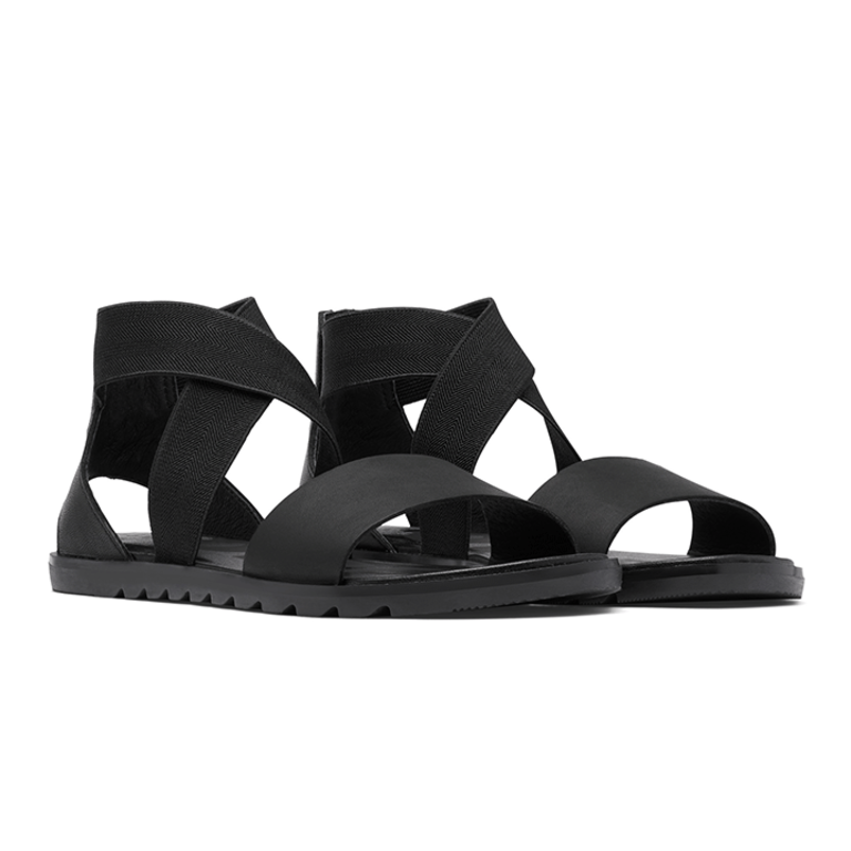 Sorel Ella II Leather Sandal Crux Black BLVD Shoes