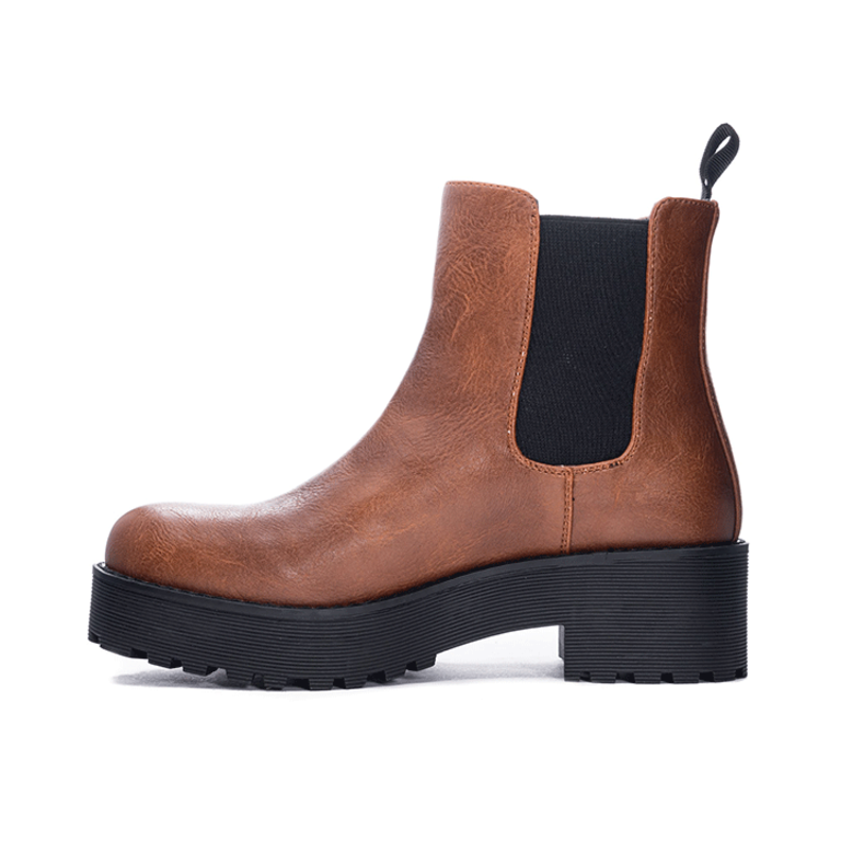 Dirty Laundry Maps Bootie - Cognac Brown - WMNS