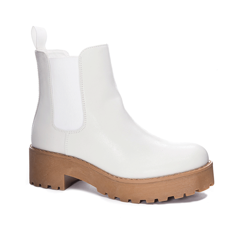 Dirty Laundry Maps Bootie - White - WMNS