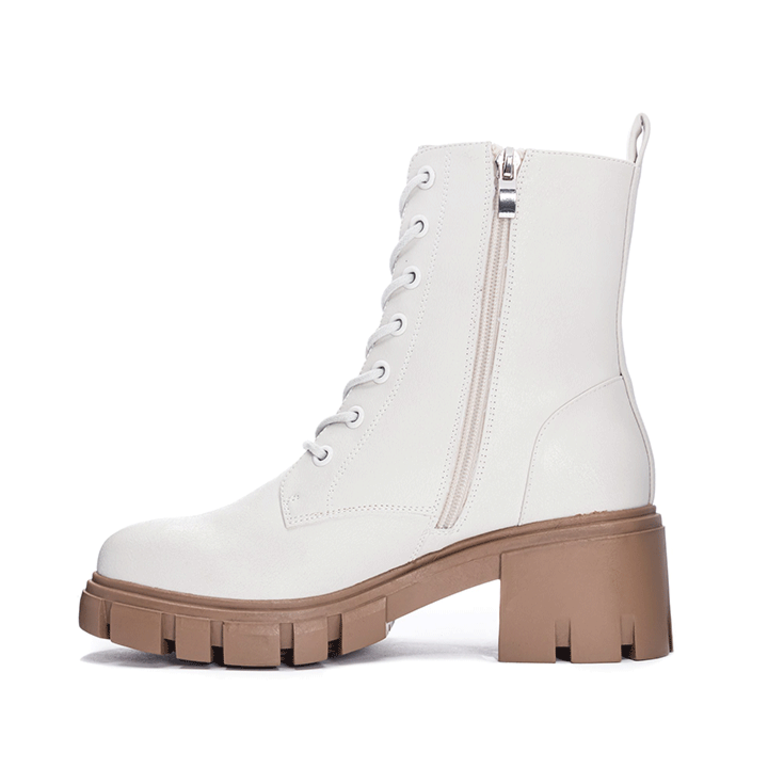 Dirty Laundry Newz Bootie - Off White - WMNS