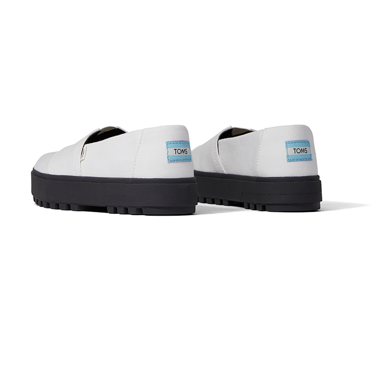 TOMS Alpargata Slip On Lug Sole - White Canvas - WMNS