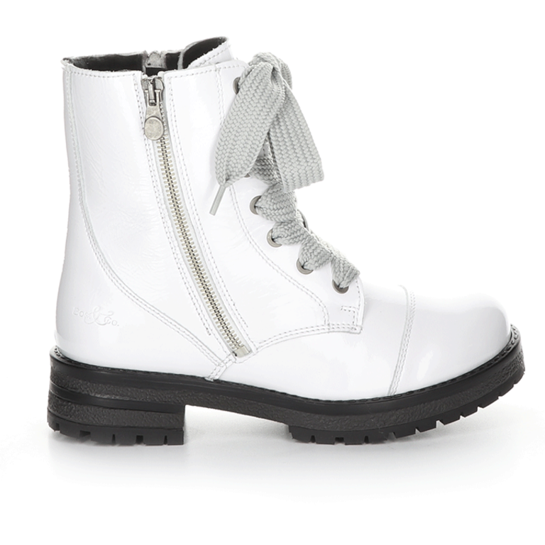 Bos Co Paulie Combat Boot Waterproof White BLVD Shoes