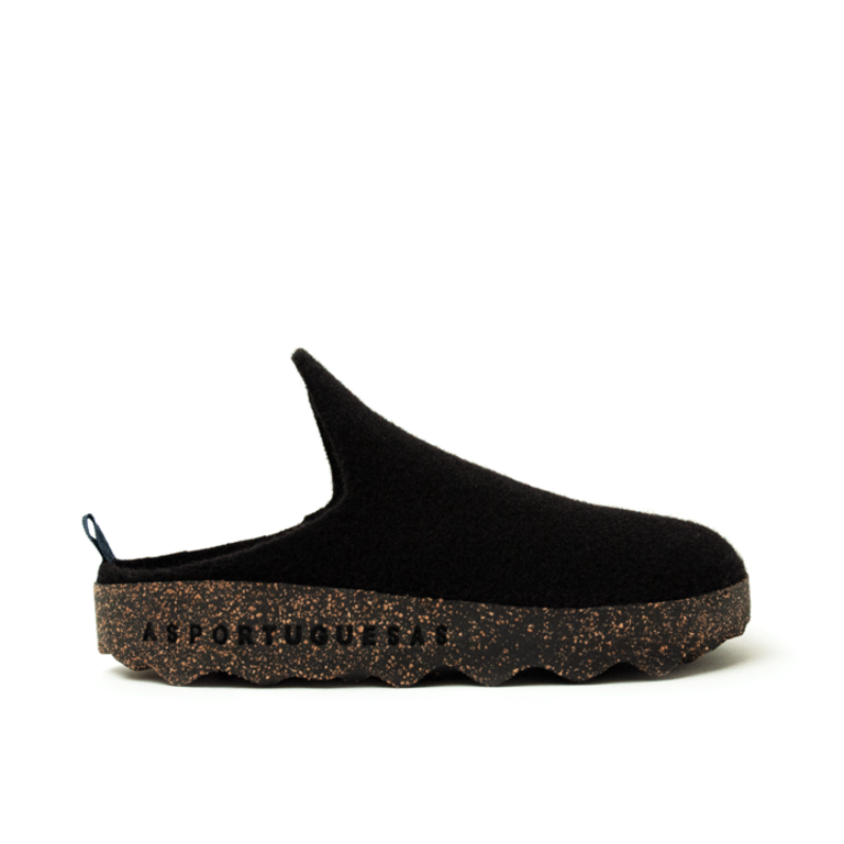 Asportuguesas Asportuguesas - Come Felt Mule - Black