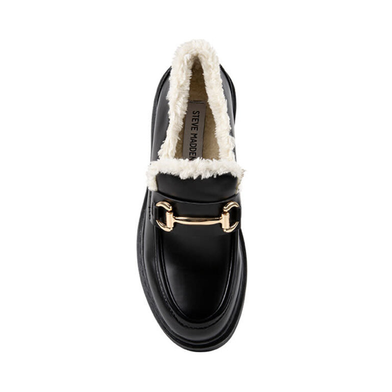 Steve Madden Approach Fur Black BLVD Shoes