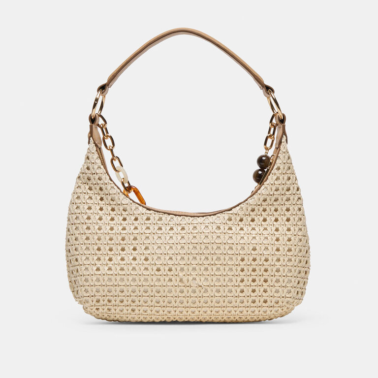 Dolce Vita Dolce Vita - Poppie - Woven Raffia Baguette Bag - Ivory Woven