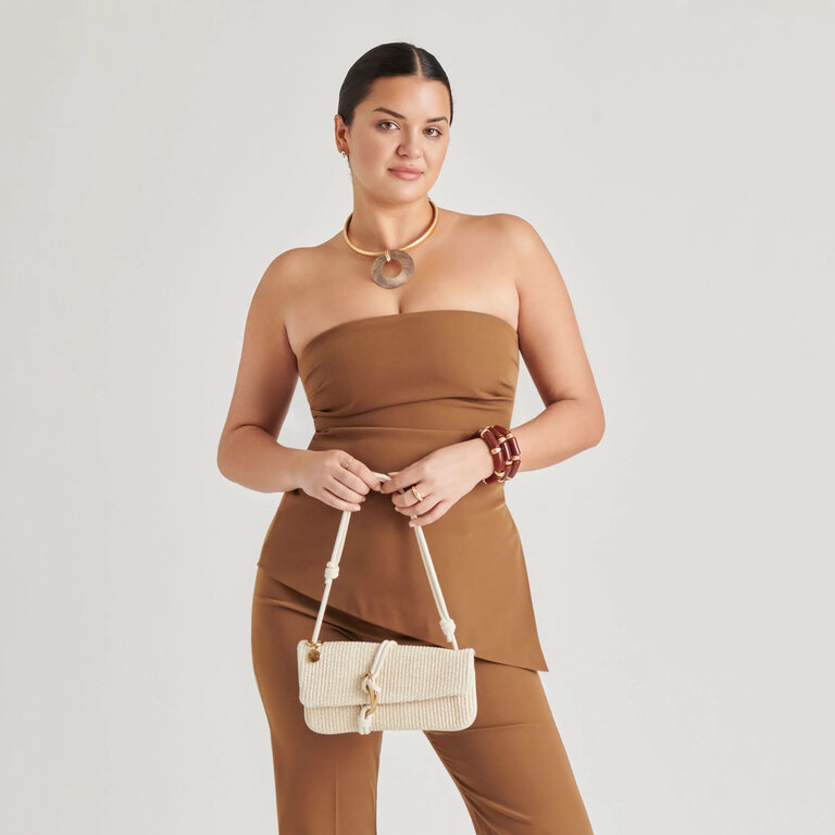 Dolce Vita Dolce Vita - Alice - Raffia Shoulder Bag - Natural Raffia