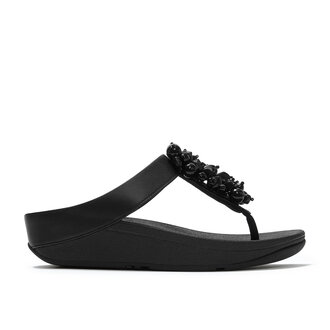 FitFlop Fino Bead-Cluster Metallic Toe-Post Sandals