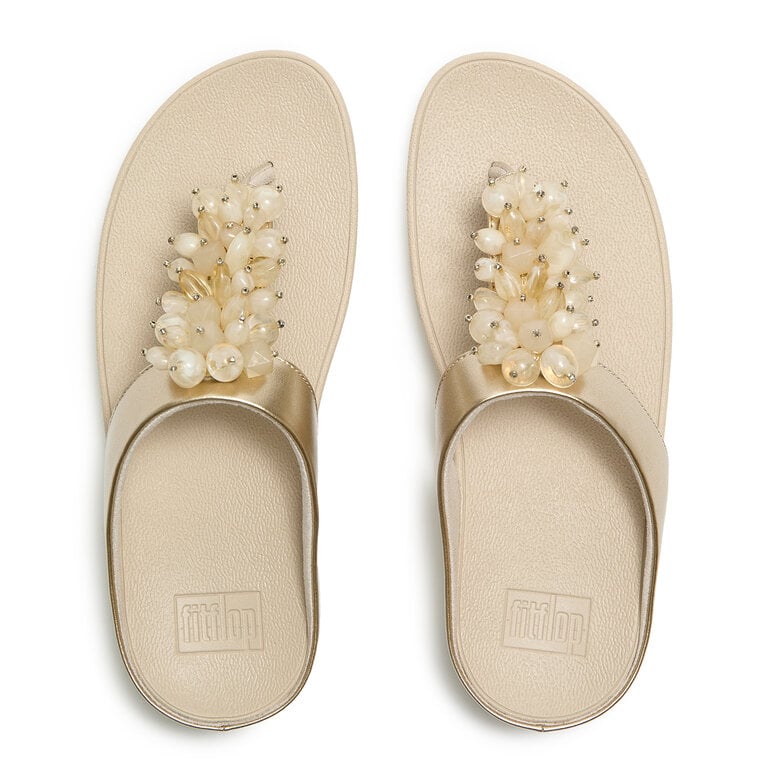 FitFlop FitFlop - Fino - Bead-Cluster Metallic Toe-Post Sandals