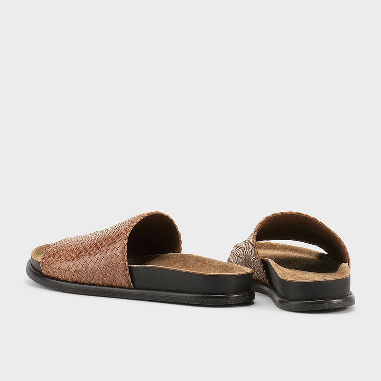 Vagabond Shoemakers Vagabond - Effie - Braided Leather Slide - Cognac