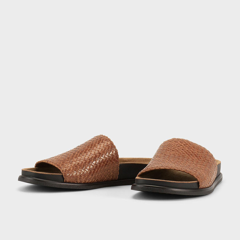 Vagabond Shoemakers Vagabond - Effie - Braided Leather Slide - Cognac