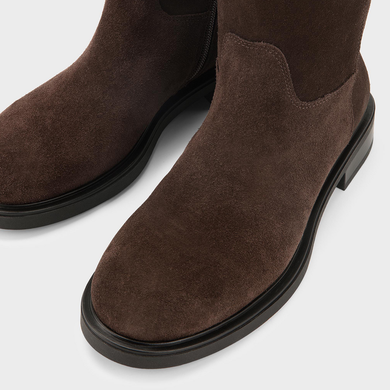 Vagabond Shoemakers Vagabond - Freya - Suede Riding Boot - Dark Brown Suede