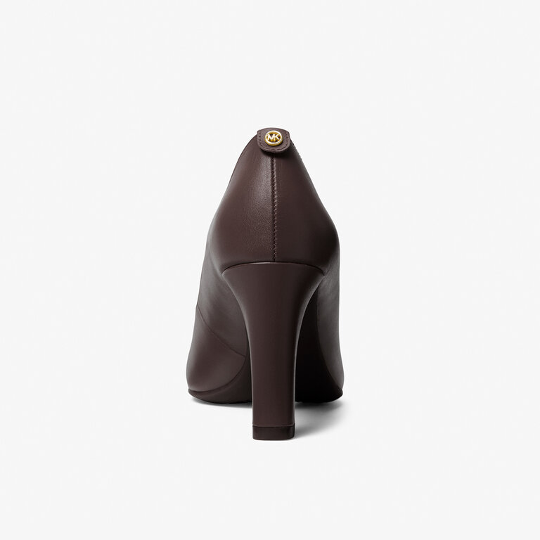 Michael Kors Michael Kors - Milly Flex Pump - Pointy-Toe Leather Heel - Chocolate