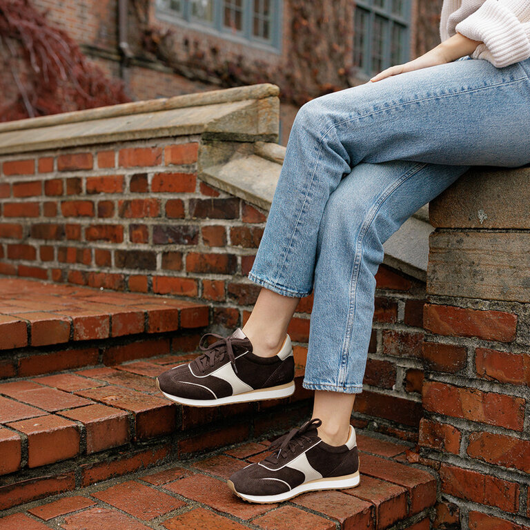 Josef Seibel Josef Seibel - Miley 01 - Retro Leather Trainer - Chocolate Multi