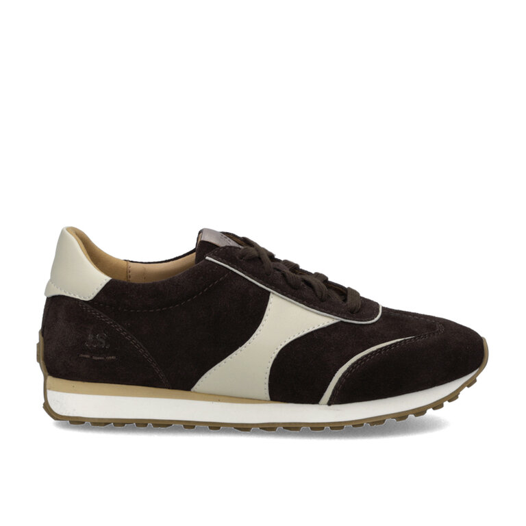 Josef Seibel Josef Seibel - Miley 01 - Retro Leather Trainer - Chocolate Multi