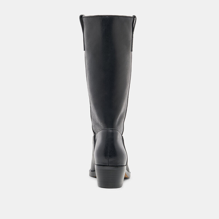 Dolce Vita Dolce Vita - Romie - Mid-Calf Pull-On Boot - Black Leather / Chocolate Suede