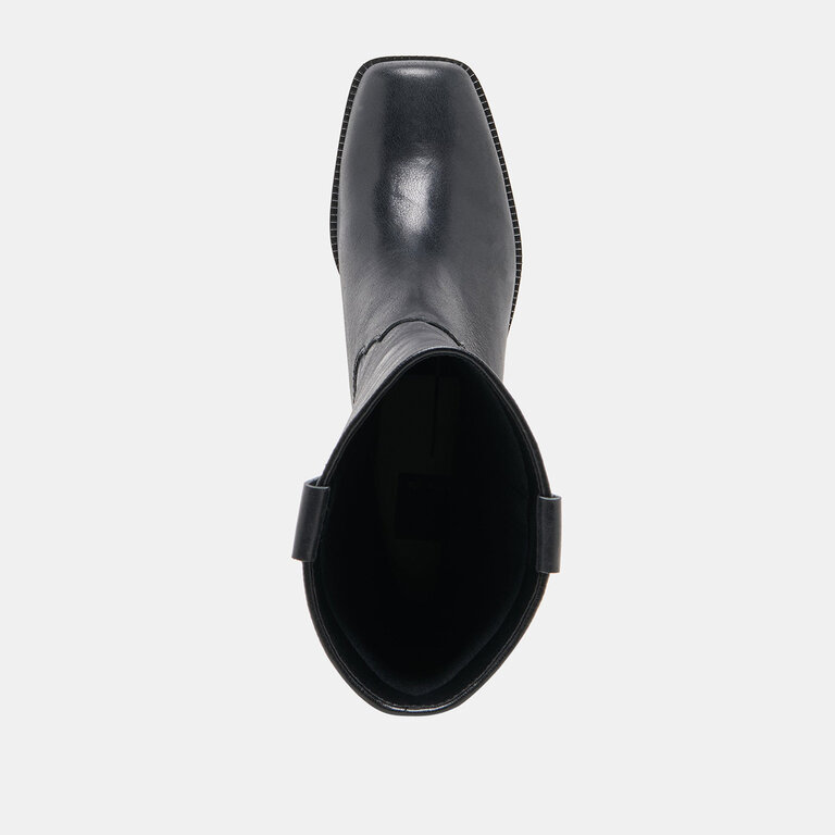 Dolce Vita Dolce Vita - Romie - Mid-Calf Pull-On Boot - Black Leather / Chocolate Suede