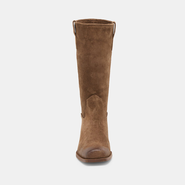 Dolce Vita Dolce Vita - Romie - Mid-Calf Pull-On Boot - Black Leather / Chocolate Suede