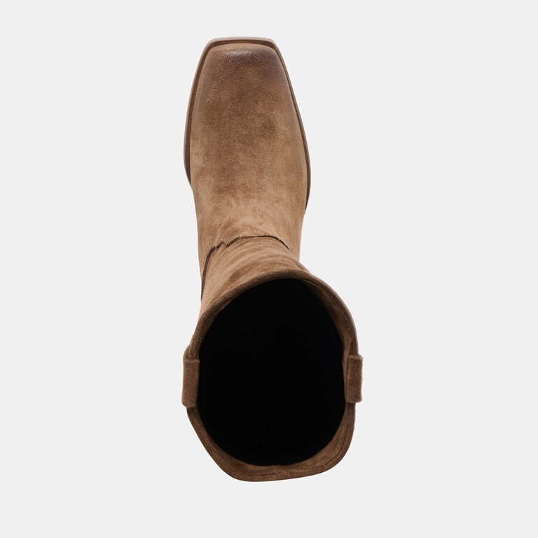 Dolce Vita Dolce Vita - Romie - Mid-Calf Pull-On Boot - Black Leather / Chocolate Suede