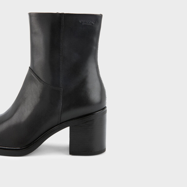 Vagabond Shoemakers Vagabond - Meryl - Block Heel Ankle Boot - Black Leather / Dark Brown Suede