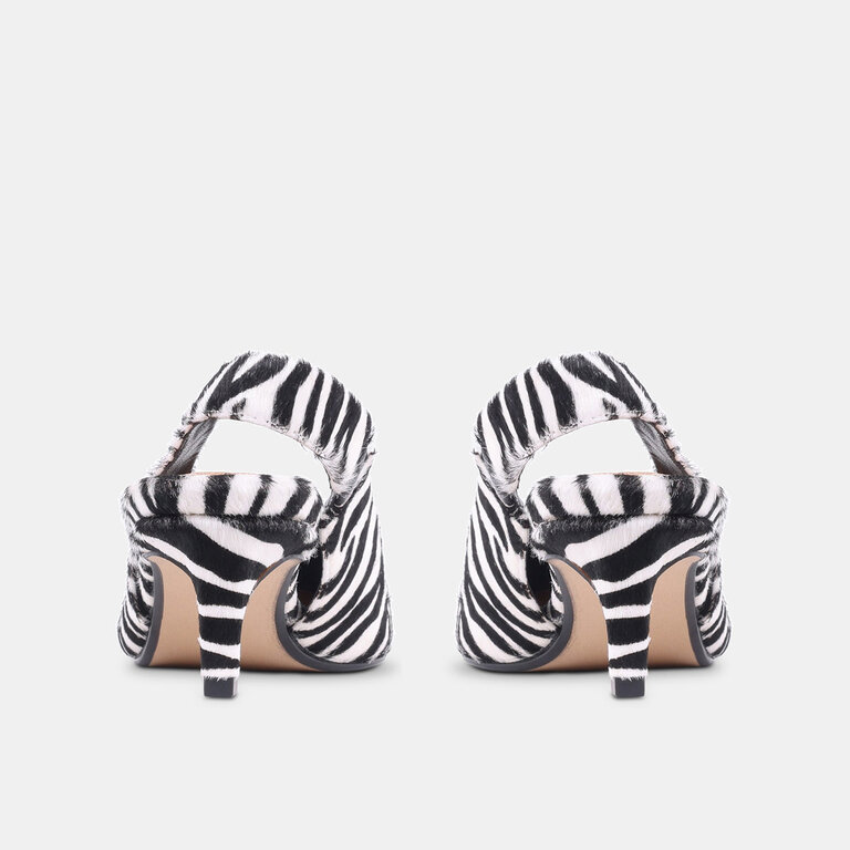 Steve Madden Steve Madden - Carmen - Slingback Kitten Heel - Black Patent / Zebra
