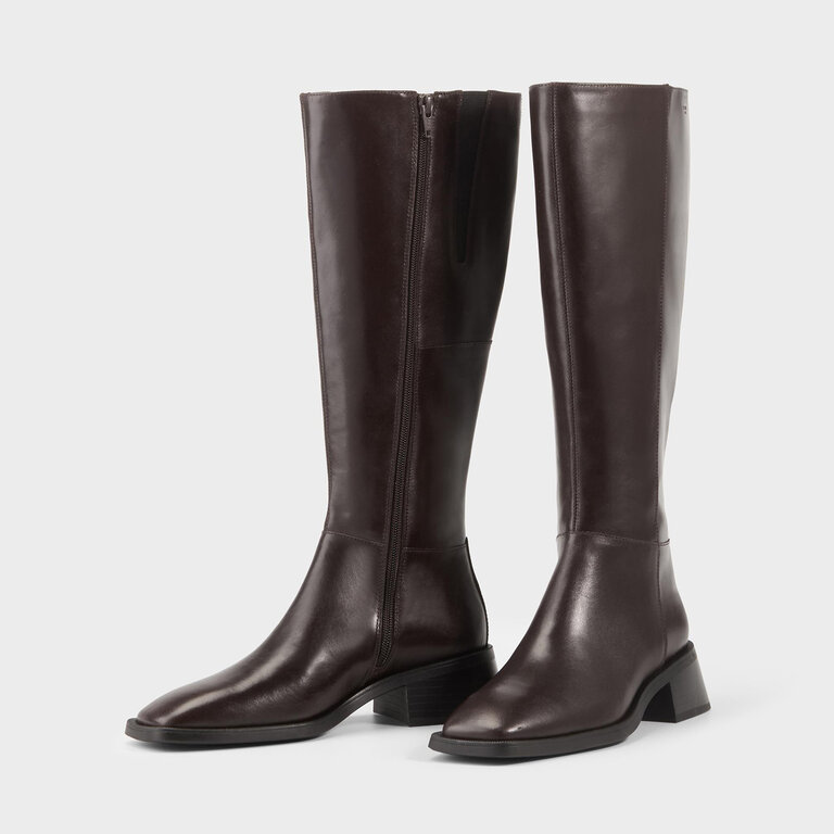 Vagabond Shoemakers Vagabond - Blanca - Knee-High Leather Boot - Chocolate Dark Brown Leather