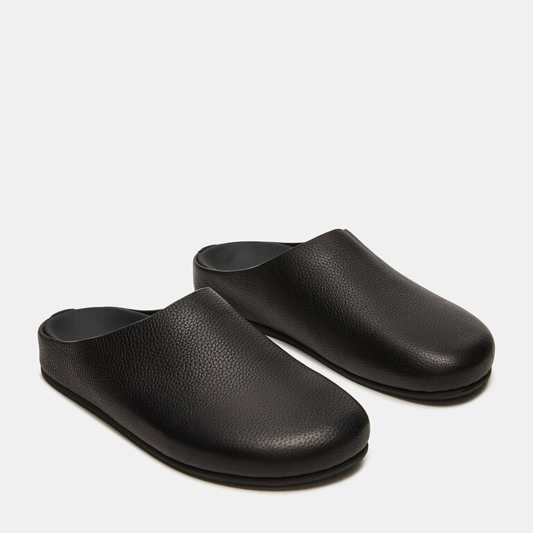 Steve Madden Steve Madden - Fern - Flat Mule - Taupe Suede / Black Leather