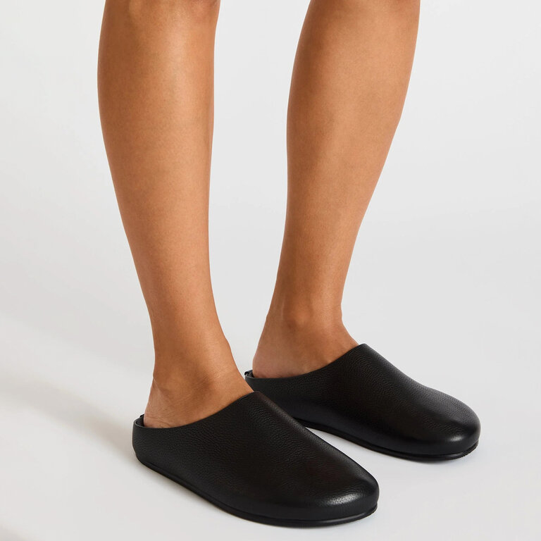 Steve Madden Steve Madden - Fern - Flat Mule - Taupe Suede / Black Leather