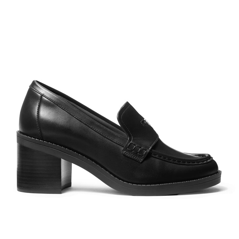 Michael Kors Michael Kors - Jennings - Leather Loafer Pump - Black / Luggage Brown