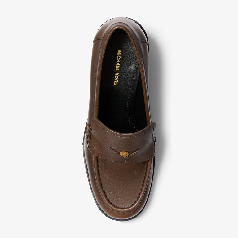 Michael Kors Michael Kors - Jennings - Leather Loafer Pump - Black / Luggage Brown