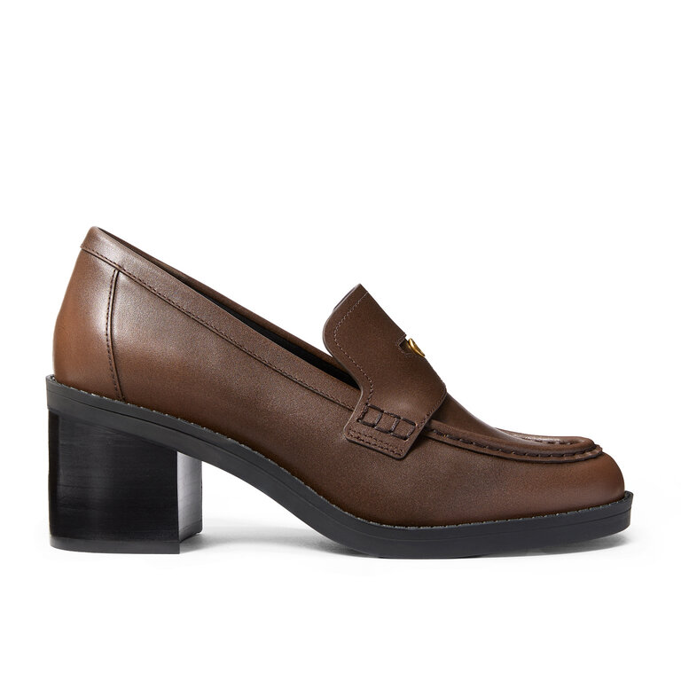 Michael Kors Michael Kors - Jennings - Leather Loafer Pump - Black / Luggage Brown