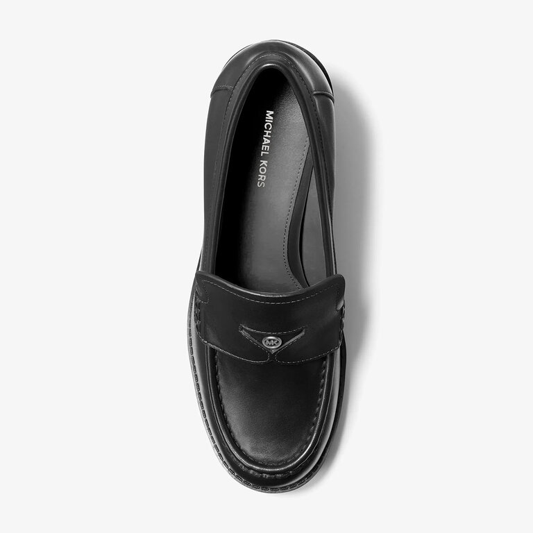 Michael Kors Michael Kors - Jennings - Leather Loafer Pump - Black / Luggage Brown