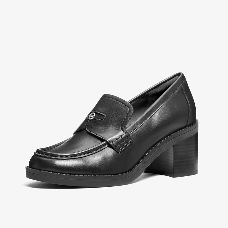 Michael Kors Michael Kors - Jennings - Leather Loafer Pump - Black / Luggage Brown