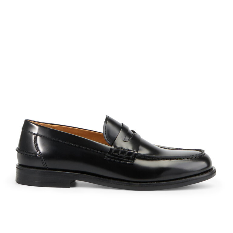 Vagabond Shoemakers Vagabond - Steven - Men's Penny Loafer - Black Leather / Cocoa Brown Suede