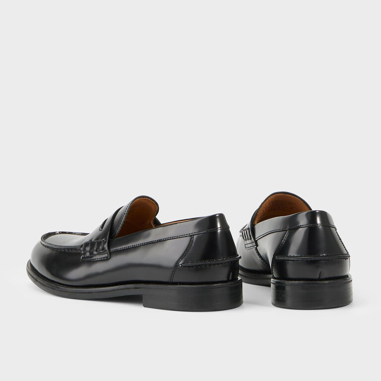 Vagabond Shoemakers Vagabond - Steven - Men's Penny Loafer - Black Leather / Cocoa Brown Suede