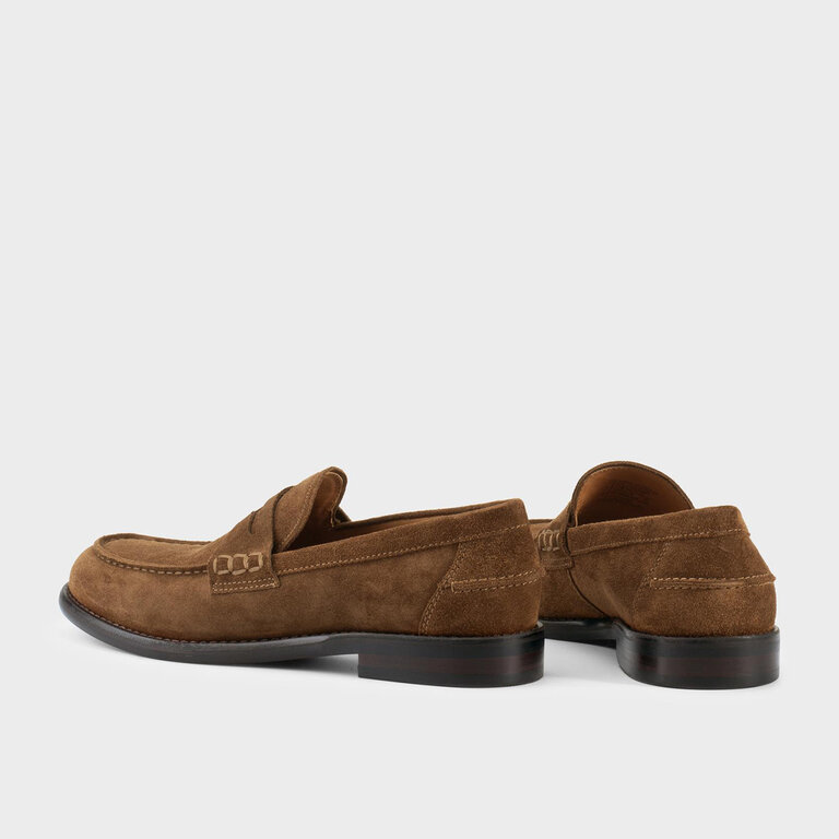 Vagabond Shoemakers Vagabond - Steven - Men's Penny Loafer - Black Leather / Cocoa Brown Suede