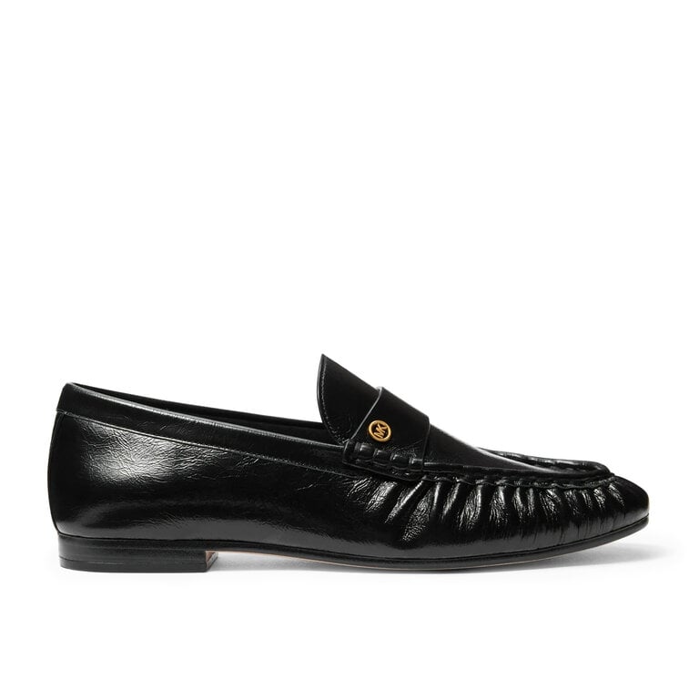 Michael Kors Michael Kors - Jennings - Penny Loafer - Chocolate Suede / Black Crinkled Leather