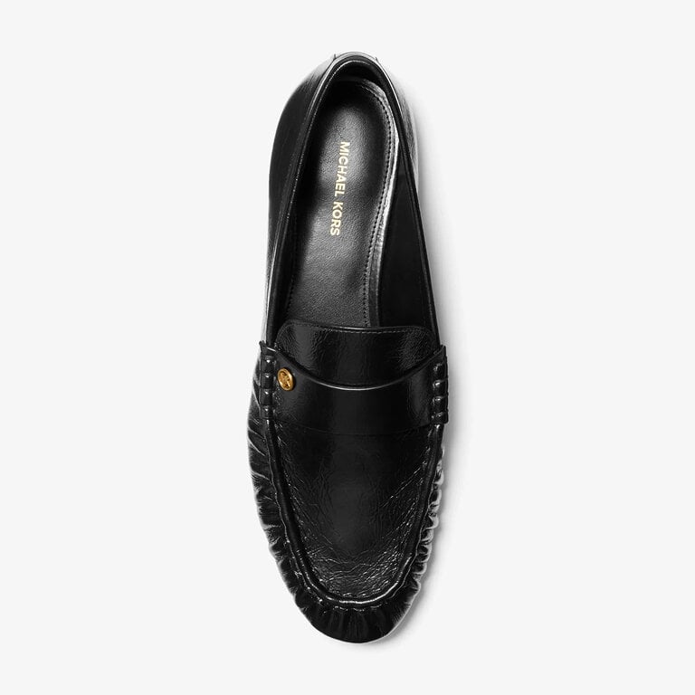 Michael Kors Michael Kors - Jennings - Penny Loafer - Chocolate Suede / Black Crinkled Leather