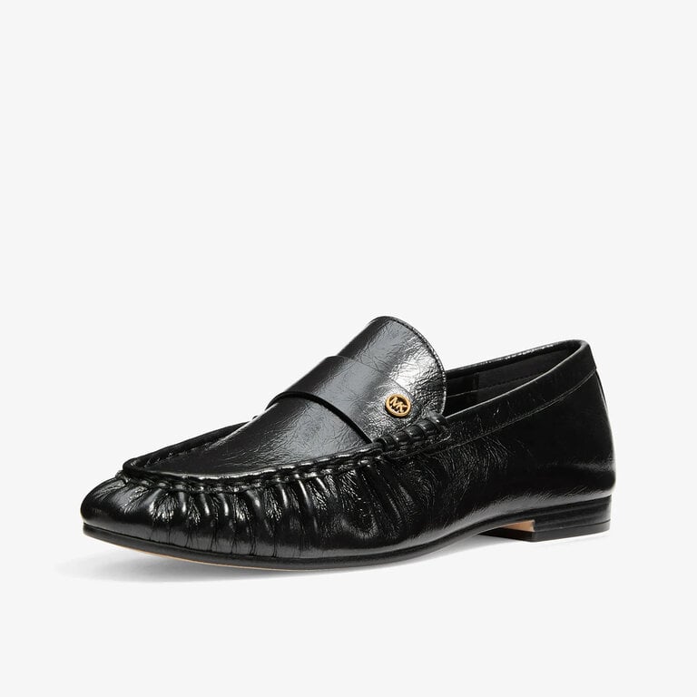 Michael Kors Michael Kors - Jennings - Penny Loafer - Chocolate Suede / Black Crinkled Leather