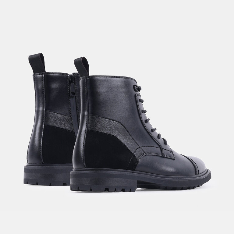 Steve Madden Steve Madden - Frontier - Men’s Waterproof Lace-Up Boot - Black / Brown Leather