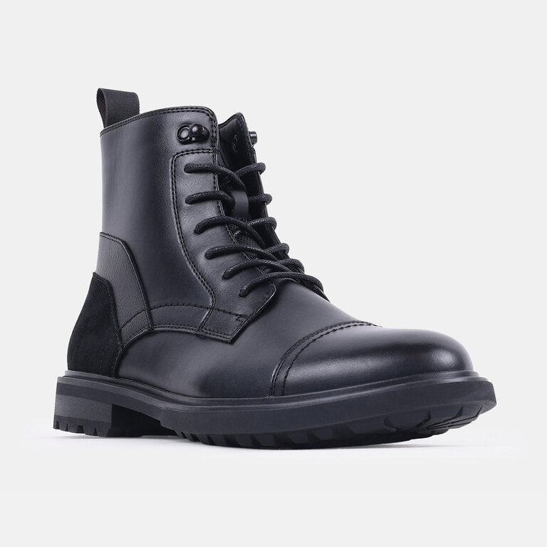 Steve Madden Steve Madden - Frontier - Men’s Waterproof Lace-Up Boot - Black / Brown Leather