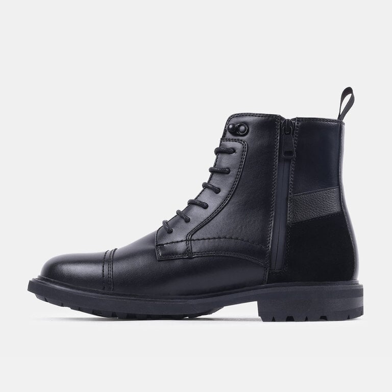 Steve Madden Steve Madden - Frontier - Men’s Waterproof Lace-Up Boot - Black / Brown Leather