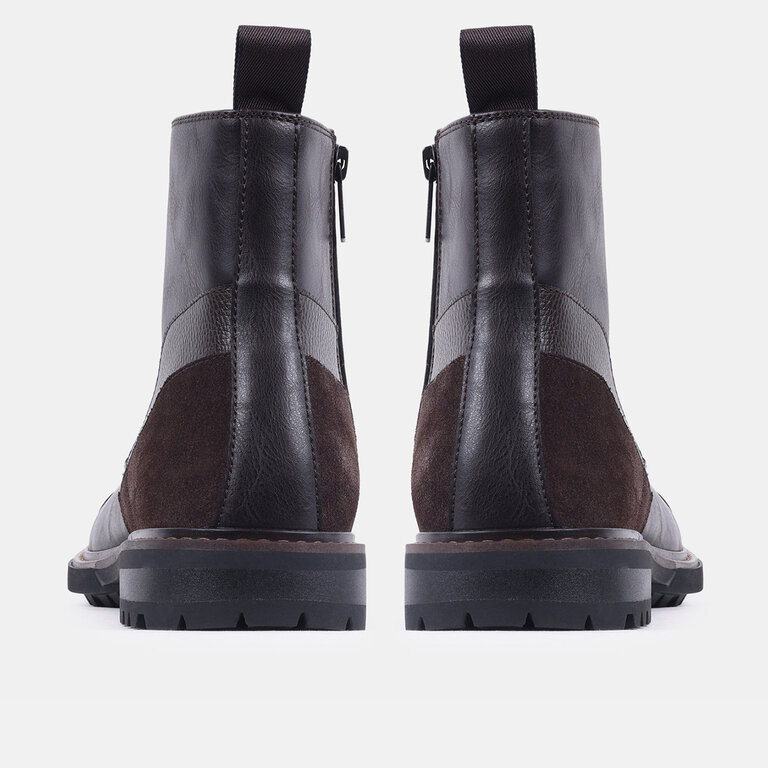 Steve Madden Steve Madden - Frontier - Men’s Waterproof Lace-Up Boot - Black / Brown Leather