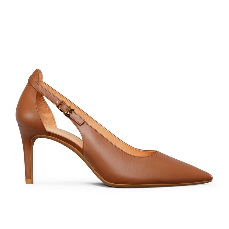 Michael Kors Michael Kors - Rachel Flex - Leather Pump - Luggage Brown / Black-Brown